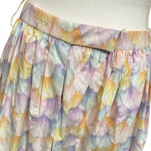 Vintage Handmade Seashell Print Skirt Sz Small 6 Pastel Spring MermaidCore Beach